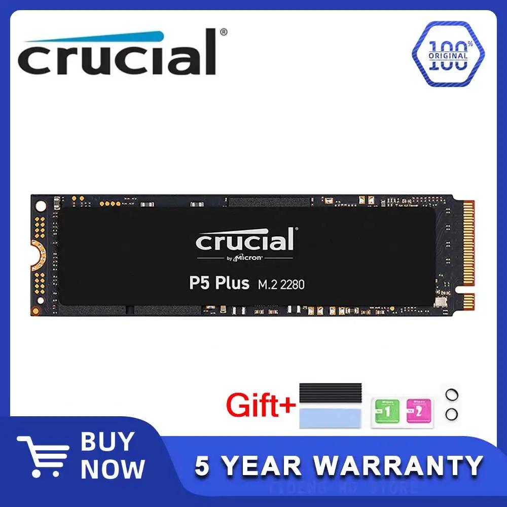 Crucial P5 Plus PCIe 4.0, Ʈ ũž  ϵ ̺, 3D NAND NVMe M.2 2280 ӿ SSD, ִ 6600 MB/s, 2TB, 1TB